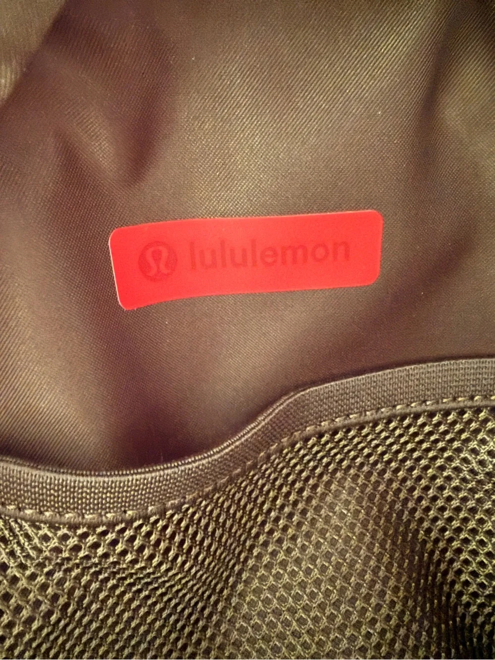 lululemon athletica Leopard Print Crossbody Sling Bag with Red Strap